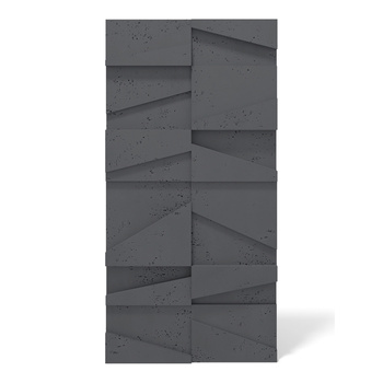 Płyta betonowa na ścianę 3D PB09 1200x600x45, czarny B15, beton architektoniczny