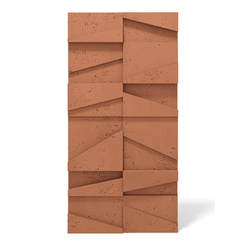 Płyta betonowa na ścianę 3D PB09 1200x600x45, terakota CL01, beton architektoniczny
