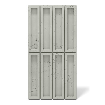 Płyta betonowa na ścianę 3D PB51 800x410x20, pistacjowy CL08, beton architektoniczny