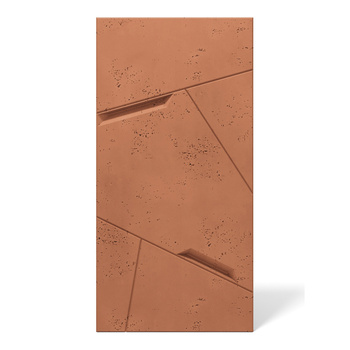 Płyta betonowa na ścianę 3D PB18B 1200x600x38, terakota CL01; wzór B, beton architektoniczny