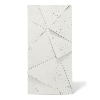 Płyta betonowa na ścianę 3D PB05C 1200x600x48, zgaszona biel B0, wzór C, beton architektoniczny
