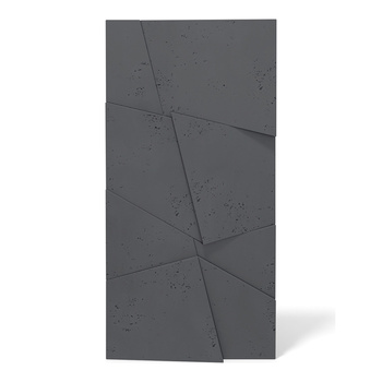 Płyta betonowa na ścianę 3D PB05B 1200x600x48, czarny B15, wzór B, beton architektoniczny