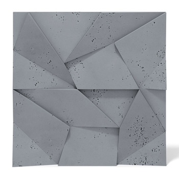Płyta betonowa na ścianę 3D PB06 600x600x42, antracytowy B08, beton architektoniczny