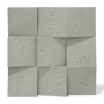 Płyta betonowa na ścianę 3D PB15 600x600x40, zgaszona zieleń CL09, beton architektoniczny