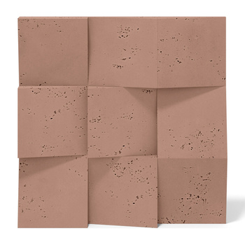 Płyta betonowa na ścianę 3D PB15 600x600x40, brudny róż CL07, beton architektoniczny
