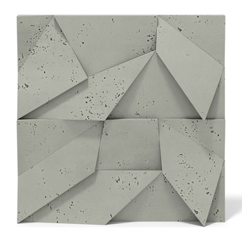 Płyta betonowa na ścianę 3D PB06B 600x600x42, zgaszona zieleń CL09; wzór B, beton architektoniczny