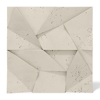 Płyta betonowa na ścianę 3D PB06 600x600x42, kość słoniowa KS, beton architektoniczny