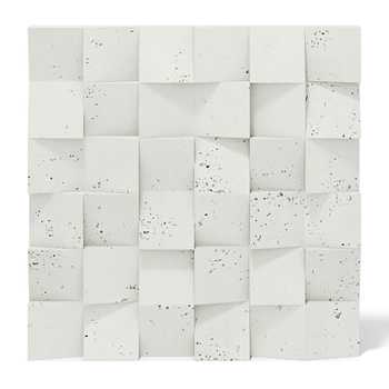 Płyta betonowa na ścianę 3D PB16 600x600x40, zgaszona biel B0, beton architektoniczny