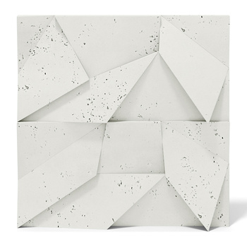 Płyta betonowa na ścianę 3D PB06 60x60x4,2, zgaszona biel B0 , wzór: B, beton architektoniczny