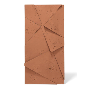 Płyta betonowa na ścianę 3D PB05C 1200x600x48, terakota CL01, wzór C, beton architektoniczny