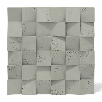 Płyta betonowa na ścianę 3D PB16 600x600x40, zgaszona zieleń CL09, beton architektoniczny