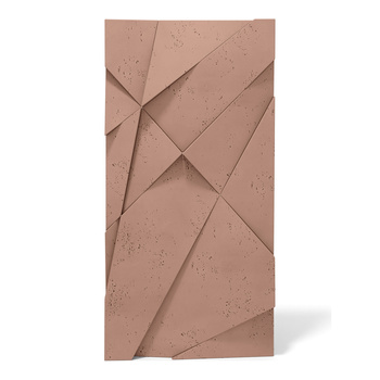 Płyta betonowa na ścianę 3D PB05A 1200x600x48, brudny róż CL07, wzór A, beton architektoniczny