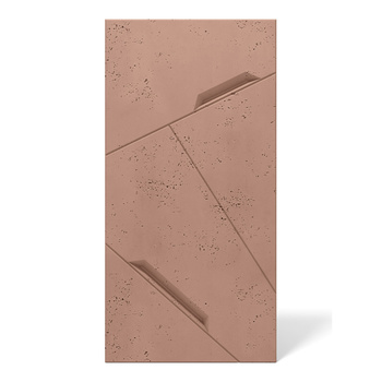 Płyta betonowa na ścianę 3D PB18 1200x600x38, brudny róż CL07, beton architektoniczny