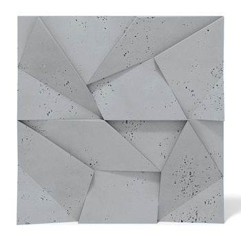 Płyta betonowa na ścianę 3D PB06 600x600x42, szary S96, beton architektoniczny