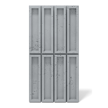 Płyta betonowa na ścianę 3D PB51 800x410x20, szary S96, beton architektoniczny
