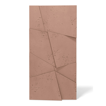 Płyta betonowa na ścianę 3D PB05B 1200x600x48, brudny róż CL07, wzór B, beton architektoniczny