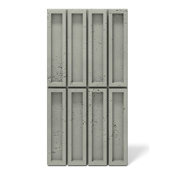 Płyta betonowa na ścianę 3D PB51 800x410x20, zgaszona zieleń CL09, beton architektoniczny