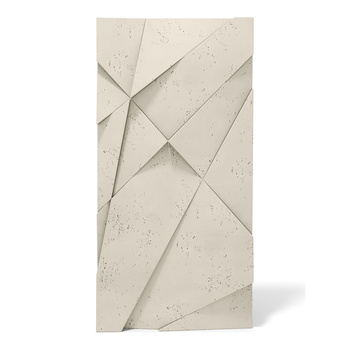 Płyta betonowa na ścianę 3D PB05A 1200x600x48, kość słoniowa KS, wzór A, beton architektoniczny