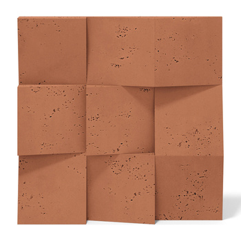 Płyta betonowa na ścianę 3D PB15 600x600x40, terakota CL01, beton architektoniczny
