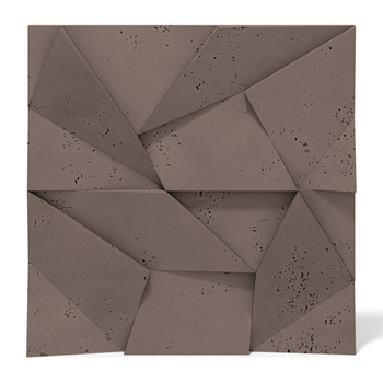 Płyta betonowa na ścianę 3D PB06 600x600x42, czekoladowy CL02, beton architektoniczny
