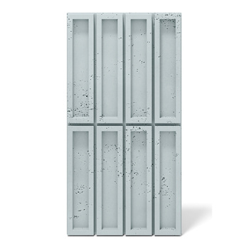 Płyta betonowa na ścianę 3D PB51 800x410x20, jasny błękit CL06, beton architektoniczny