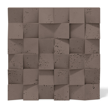 Płyta betonowa na ścianę 3D PB16 600x600x40, czekoladowy CL02, beton architektoniczny