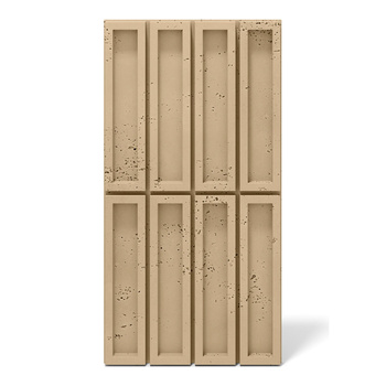 Płyta betonowa na ścianę 3D PB51 800x410x20, miodowy CL03, beton architektoniczny