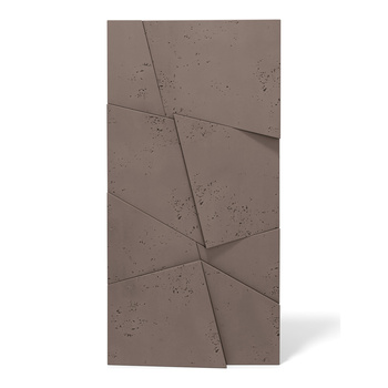 Płyta betonowa na ścianę 3D PB05B 1200x600x48, czekoladowy CL02, wzór B, beton architektoniczny