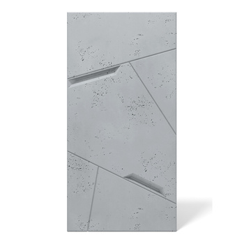 Płyta betonowa na ścianę 3D PB18B 1200x600x38, szary S96; wzór B, beton architektoniczny