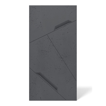Płyta betonowa na ścianę 3D PB18 1200x600x38, czarny B15, beton architektoniczny