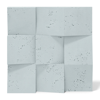 Płyta betonowa na ścianę 3D PB15 600x600x40, jasny błękit CL06, beton architektoniczny