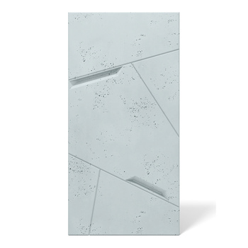 Płyta betonowa na ścianę 3D PB18B 1200x600x38, jasny błękit CL06; wzór B, beton architektoniczny
