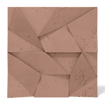 Płyta betonowa na ścianę 3D PB06 600x600x42, brudny róż CL07, beton architektoniczny