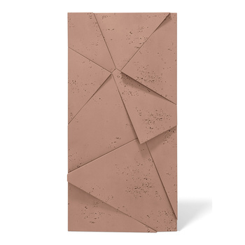 Płyta betonowa na ścianę 3D PB05C 1200x600x48, brudny róż CL07, wzór C, beton architektoniczny
