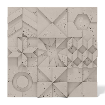 Płyta betonowa na ścianę 3D PB12 600x600x40, kaszmirowy CL04, beton architektoniczny
