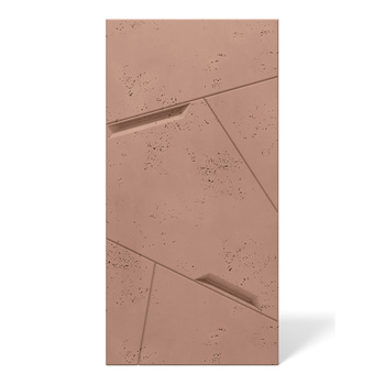 Płyta betonowa na ścianę 3D PB18B 1200x600x38, brudny róż CL07; wzór B, beton architektoniczny