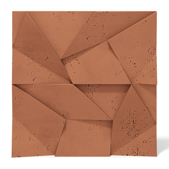 Płyta betonowa na ścianę 3D PB06 600x600x42, terakota CL01, beton architektoniczny