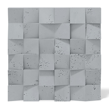 Płyta betonowa na ścianę 3D PB16 600x600x40, szary S96, beton architektoniczny