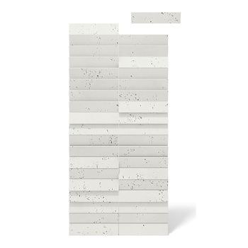 Płyta betonowa na ścianę 3D PB69 5x22,6x2, zgaszona biel B0, beton architektoniczny