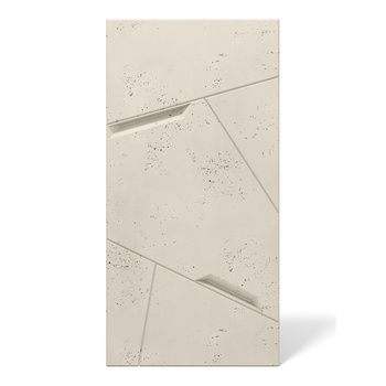 Płyta betonowa na ścianę 3D PB18B 1200x600x38, kość słoniowa KS; wzór B, beton architektoniczny