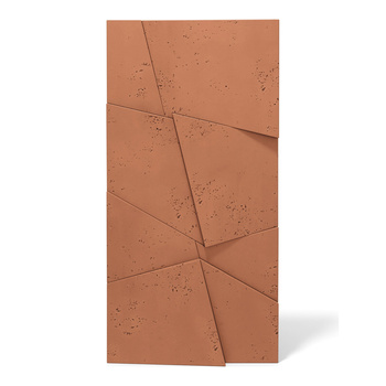 Płyta betonowa na ścianę 3D PB05B 1200x600x48, terakota CL01, wzór B, beton architektoniczny