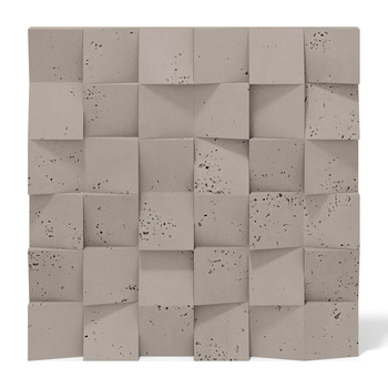 Płyta betonowa na ścianę 3D PB16 600x600x40, szarobeżowy CL05, beton architektoniczny