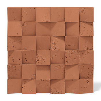Płyta betonowa na ścianę 3D PB16 600x600x40, terakota CL01, beton architektoniczny