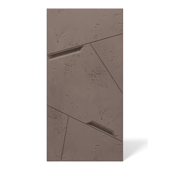 Płyta betonowa na ścianę 3D PB18B 1200x600x38, czekoladowy CL02; wzór B, beton architektoniczny