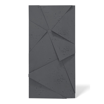 Płyta betonowa na ścianę 3D PB05C 1200x600x48, czarny B15, wzór C, beton architektoniczny