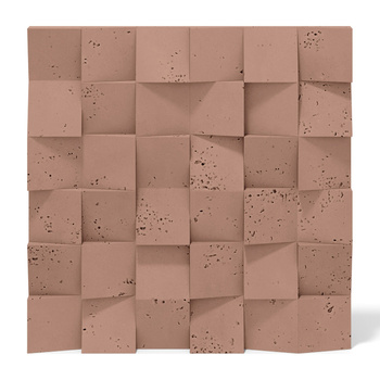 Płyta betonowa na ścianę 3D PB16 600x600x40, brudny róż CL07, beton architektoniczny