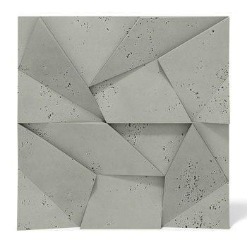 Płyta betonowa na ścianę 3D PB06 600x600x42, zgaszona zieleń CL09, beton architektoniczny