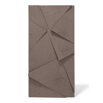 Płyta betonowa na ścianę 3D PB05C 1200x600x48, czekoladowy CL02, wzór C, beton architektoniczny