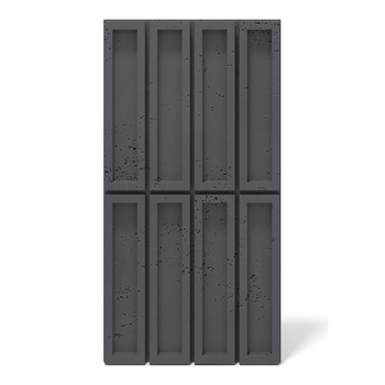 Płyta betonowa na ścianę 3D PB51 800x410x20, czarny B15, beton architektoniczny