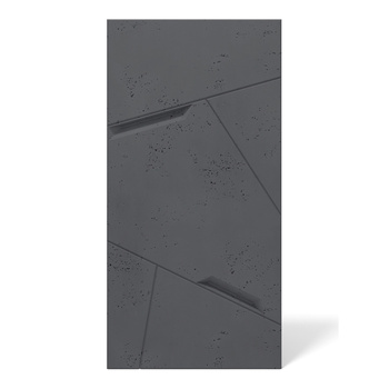 Płyta betonowa na ścianę 3D PB18B 1200x600x38, czarny B15; wzór B, beton architektoniczny